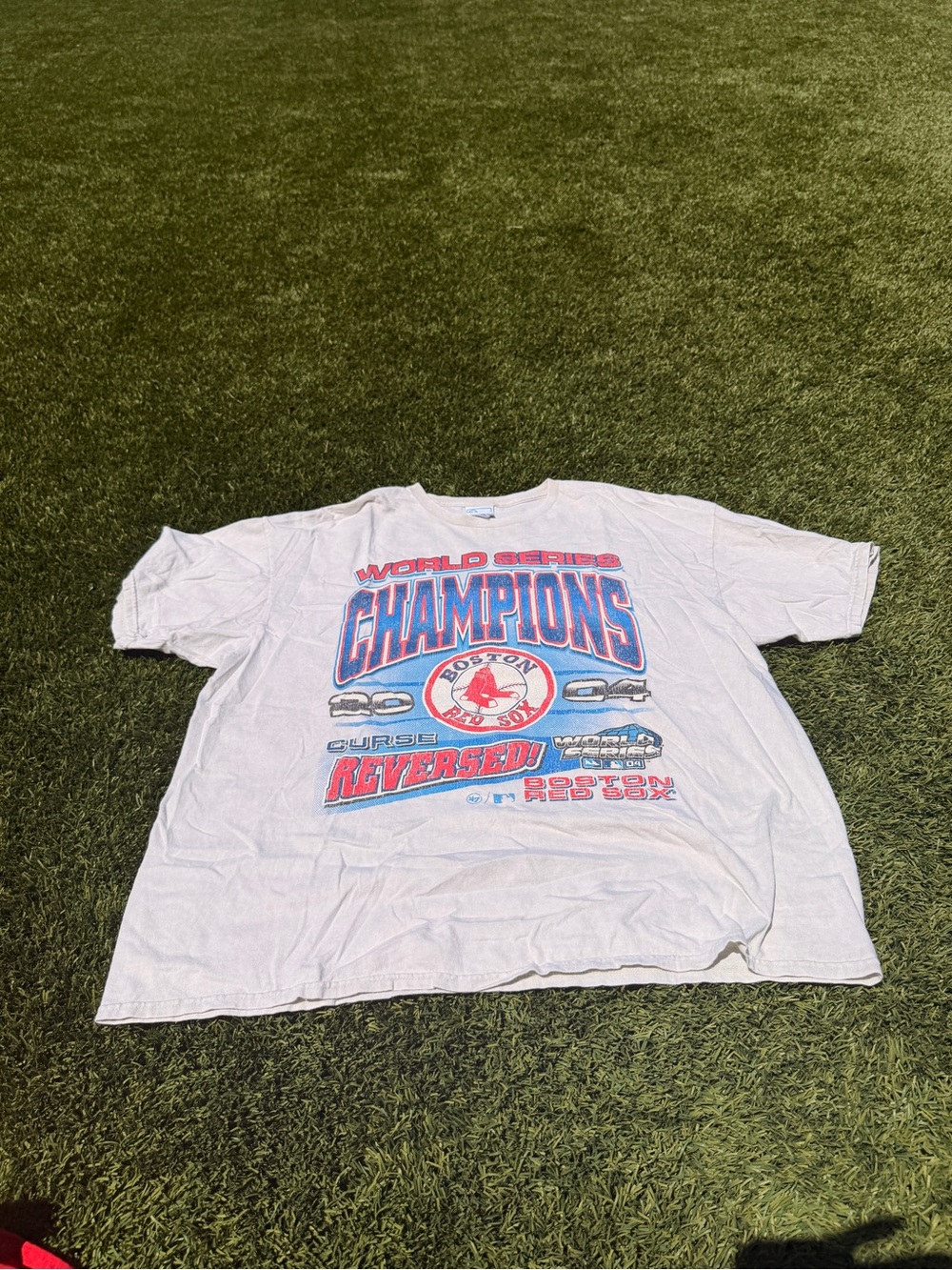 Vintage White Tee by Vintage - Blue & Green Logo